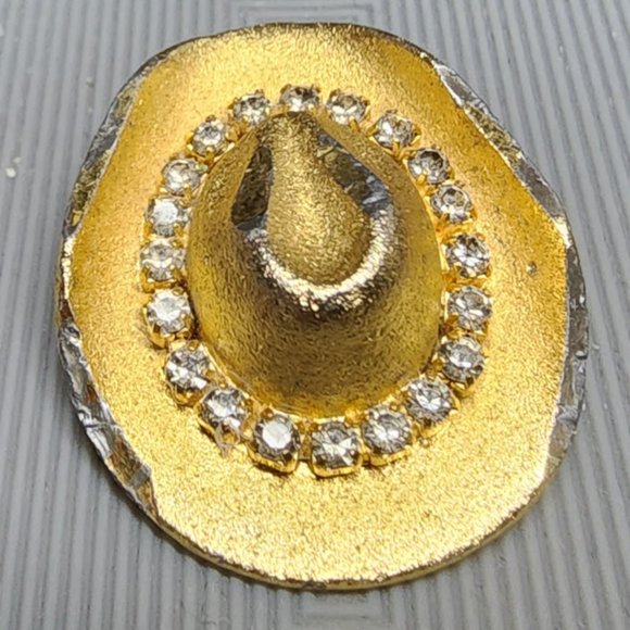 Vintage Cowboy Hat Charm - 1 Owner - ME!  Gemstones. - Picture 1 of 4